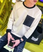 龐德先生 - 2016春夏韓版 假口袋七分袖T恤