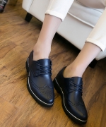 花紋尖頭韓系皮鞋
